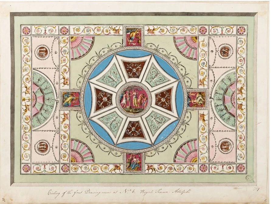 Studio per il soffitto della casa di Robert Adam